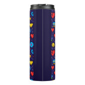 8-Bit Pixel Gaming Insulated Travel Tumbler Thermosbeker (Achterkant)