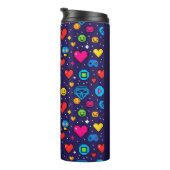 8-Bit Pixel Gaming Insulated Travel Tumbler Thermosbeker (Geroteerd rechts)