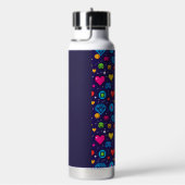 8-Bit Pixel Gaming Insulated Water Bottle Waterfles (Rechts)