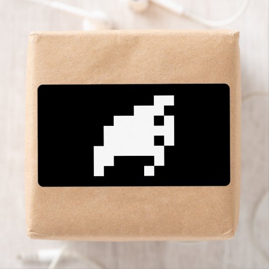 8 Bit Pixel Geest Etiket (Insitu)