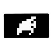 8 Bit Pixel Geest Etiket (Voorkant)
