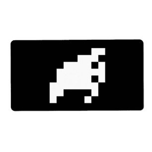 8 Bit Pixel Geest Etiket