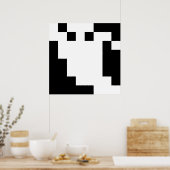 8 Bit Pixel Geest Poster (Keuken)