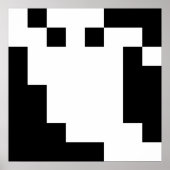 8 Bit Pixel Geest Poster (Voorkant)