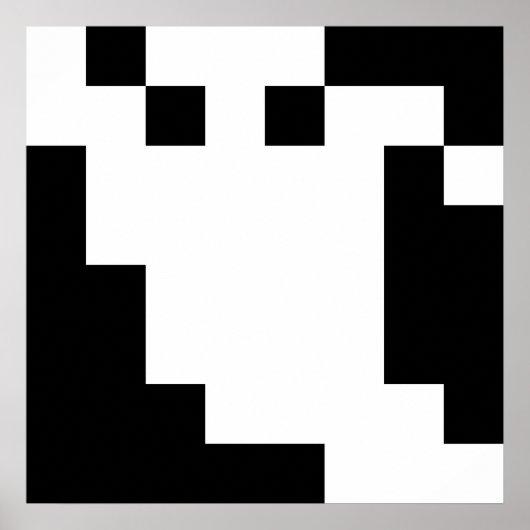 8 Bit Pixel Geest Poster (Voorkant)