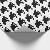 8 Bit Pixel Geest Schaduw Cadeaupapier (Hoek)