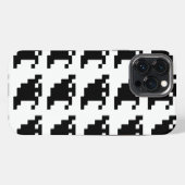 8 Bit Pixel Geestschaduw iPhone Hoesje (Achterkant horizontaal)