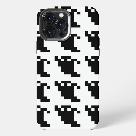 8 Bit Pixel Geestschaduw iPhone Hoesje (Achterkant)