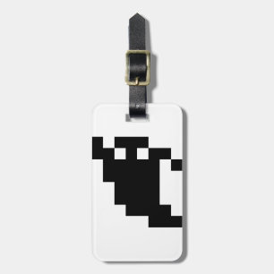 8 bit Pixel Ghost Shadow Bagagelabel