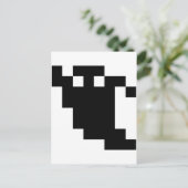 8 bit Pixel Ghost Shadow Briefkaart (Staand voorkant)