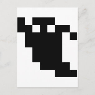 8 bit Pixel Ghost Shadow Briefkaart