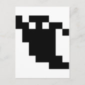 8 bit Pixel Ghost Shadow Briefkaart (Voorkant)