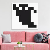 8 bit Pixel Ghost Shadow Canvas Afdruk (Insitu (Woonkamer))