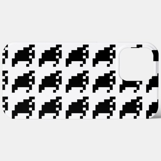 8 bit Pixel Ghost Shadow Case-Mate iPhone Case (Achterkant (horizontaal))