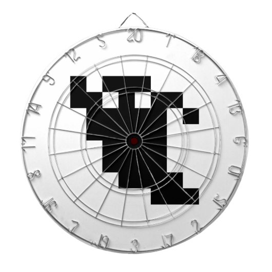 8 bit Pixel Ghost Shadow Dartbord (Voorkant)