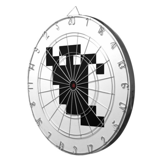 8 bit Pixel Ghost Shadow Dartbord (Voorkant Rechts)