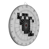 8 bit Pixel Ghost Shadow Dartbord (Voorkant Links)