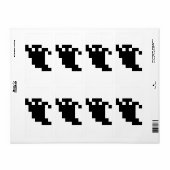8 bit Pixel Ghost Shadow Etiket (Full Sheet)