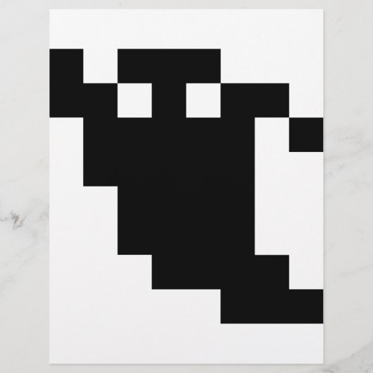 8 bit Pixel Ghost Shadow Flyer (Achterkant)