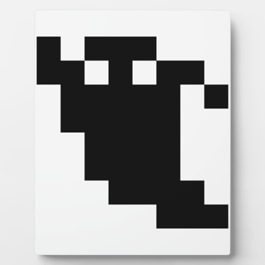 8 bit Pixel Ghost Shadow Fotoplaat (Voorkant)
