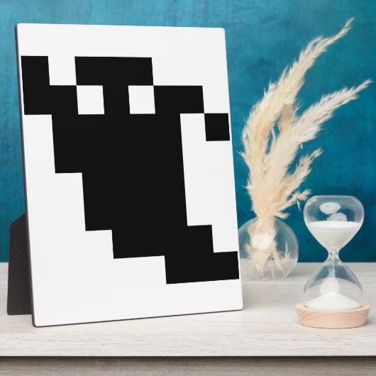8 bit Pixel Ghost Shadow Fotoplaat (Zijkant)