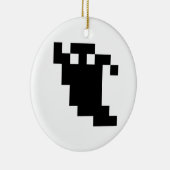 8 bit Pixel Ghost Shadow Keramisch Ornament (Rechts)