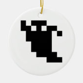 8 bit Pixel Ghost Shadow Keramisch Ornament (Voorkant)