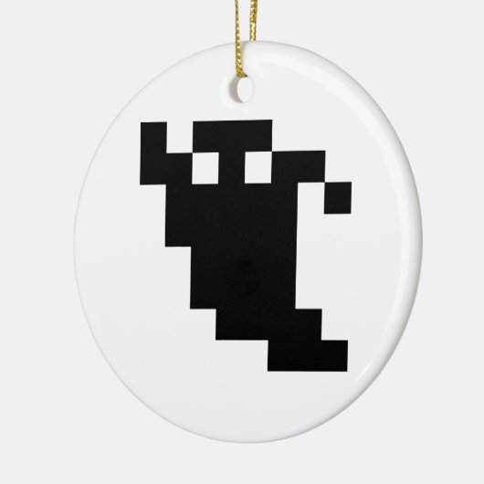 8 bit Pixel Ghost Shadow Keramisch Ornament (Links)