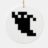 8 bit Pixel Ghost Shadow Keramisch Ornament (Achterkant)