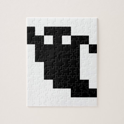 8 bit Pixel Ghost Shadow Legpuzzel (Verticaal)