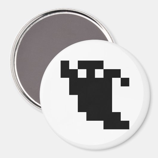 8 bit Pixel Ghost Shadow Magneet (Voorkant / Achterkant)