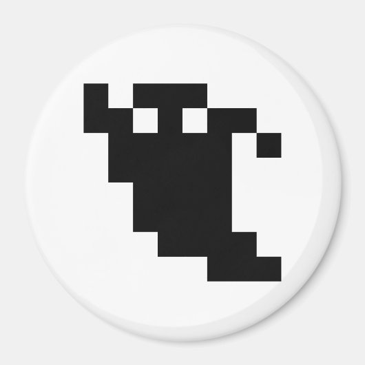 8 bit Pixel Ghost Shadow Magneet (Voorkant)