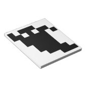 8 bit Pixel Ghost Shadow Notitieblok (Schuin)