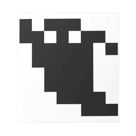 8 bit Pixel Ghost Shadow Notitieblok (Voorkant)
