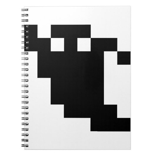 8 bit Pixel Ghost Shadow Notitieboek (Voorkant)