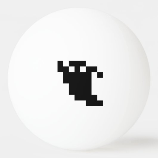 8 bit Pixel Ghost Shadow Pingpongbal (Voorkant)