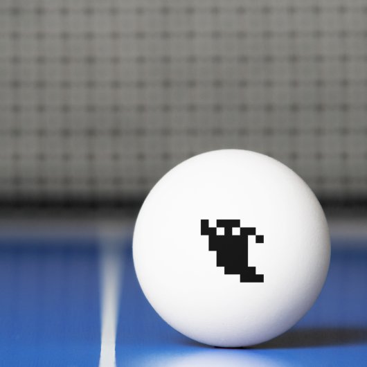 8 bit Pixel Ghost Shadow Pingpongbal (Net)