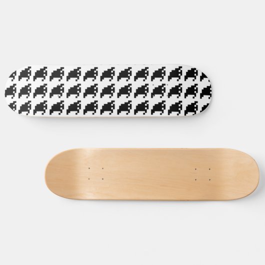 8 bit Pixel Ghost Shadow Skateboard (Horizontaal)