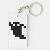 8 bit Pixel Ghost Shadow Sleutelhanger (achterkant)