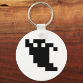8 bit Pixel Ghost Shadow Sleutelhanger (Voorkant)