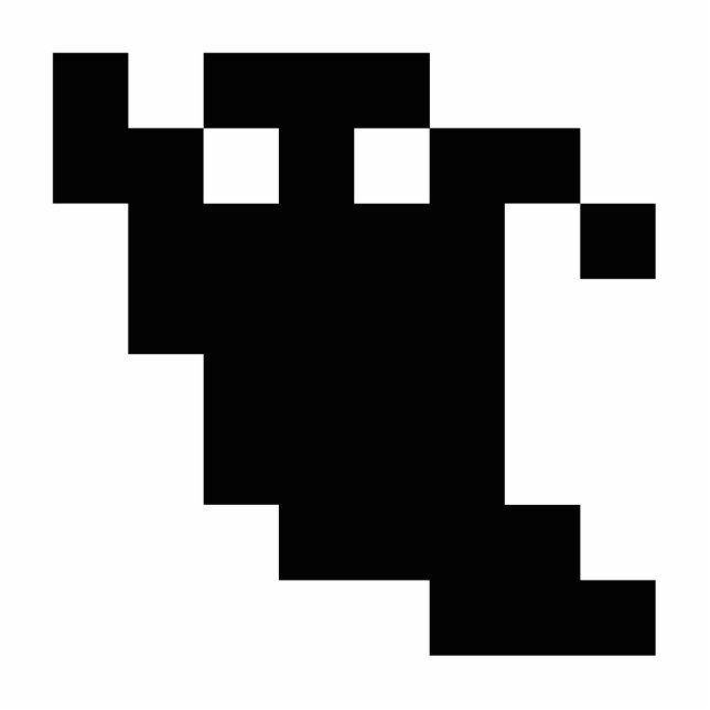8 bit Pixel Ghost Shadow Staand Fotobeeldje (Voorkant)