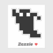 8 bit Pixel Ghost Shadow Sticker (Vel)