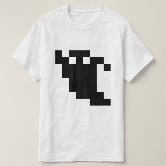 8 bit Pixel Ghost Shadow T-shirt (Design voorkant)