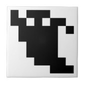 8 bit Pixel Ghost Shadow Tegeltje (Voorkant)
