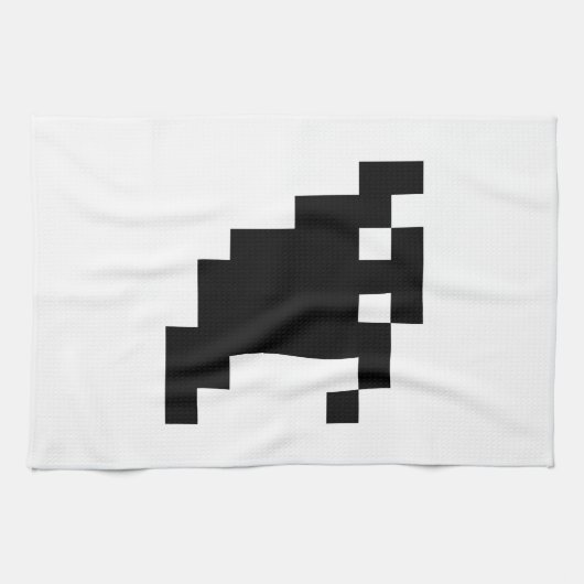 8 bit Pixel Ghost Shadow Theedoek (Horizontaal)