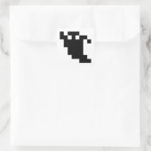 8 bit Pixel Ghost Shadow Vierkante Sticker (Tas)