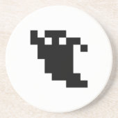 8 bit Pixel Ghost Shadow Zandsteen Onderzetter (Voorkant)