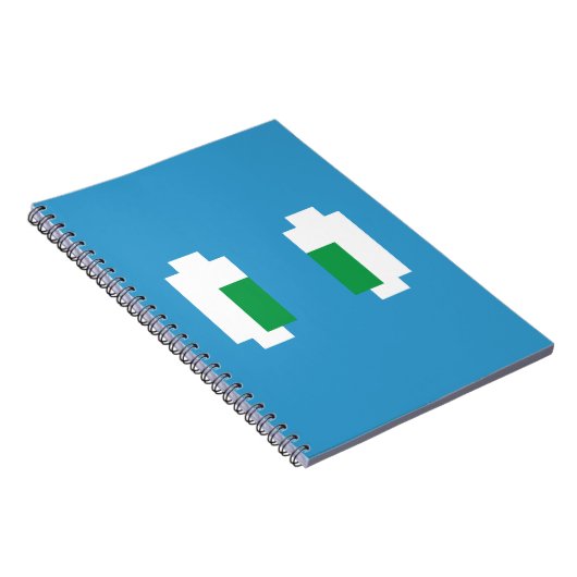 8 Bit Pixel Manga Groene Ogen Notitieboek (Rechterzijde)