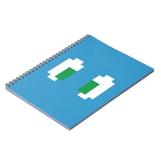 8 Bit Pixel Manga Groene Ogen Notitieboek (Linkerzijde)