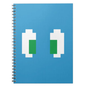 8 Bit Pixel Manga Groene Ogen Notitieboek
